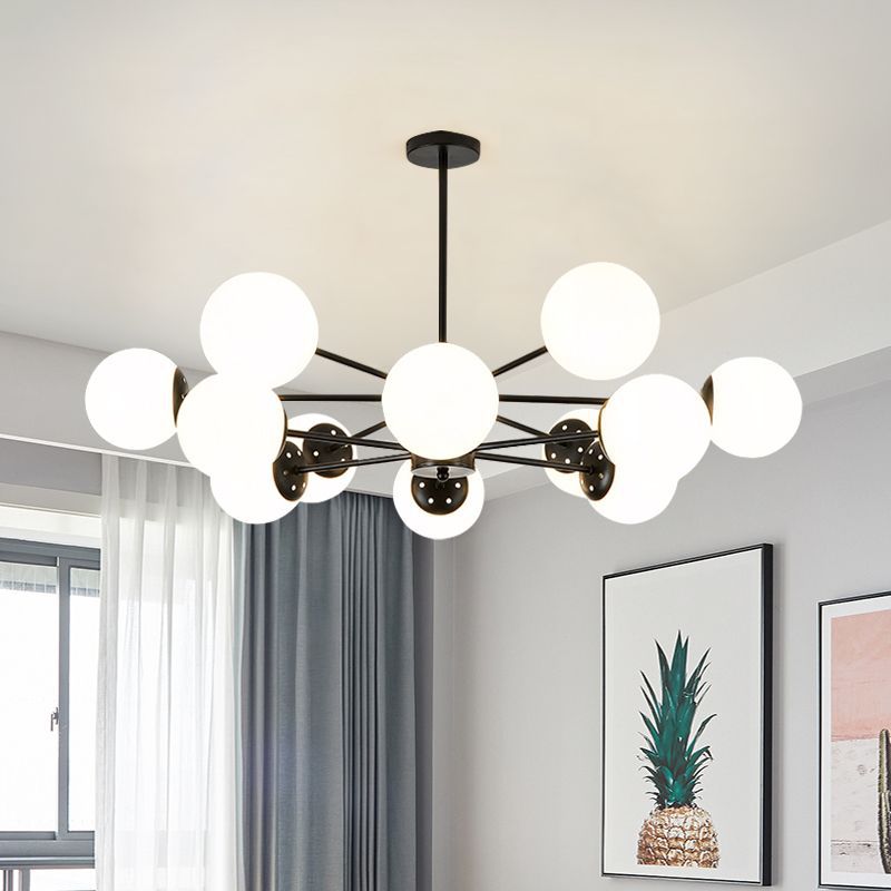 Globe Chandelier Light Fixtures Modern Multi-Head Suspension Pendant Lamps