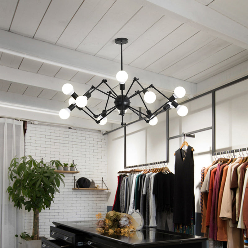 Spider Metal Chandelier Pendant Vêtements de style industriel Store de plafond