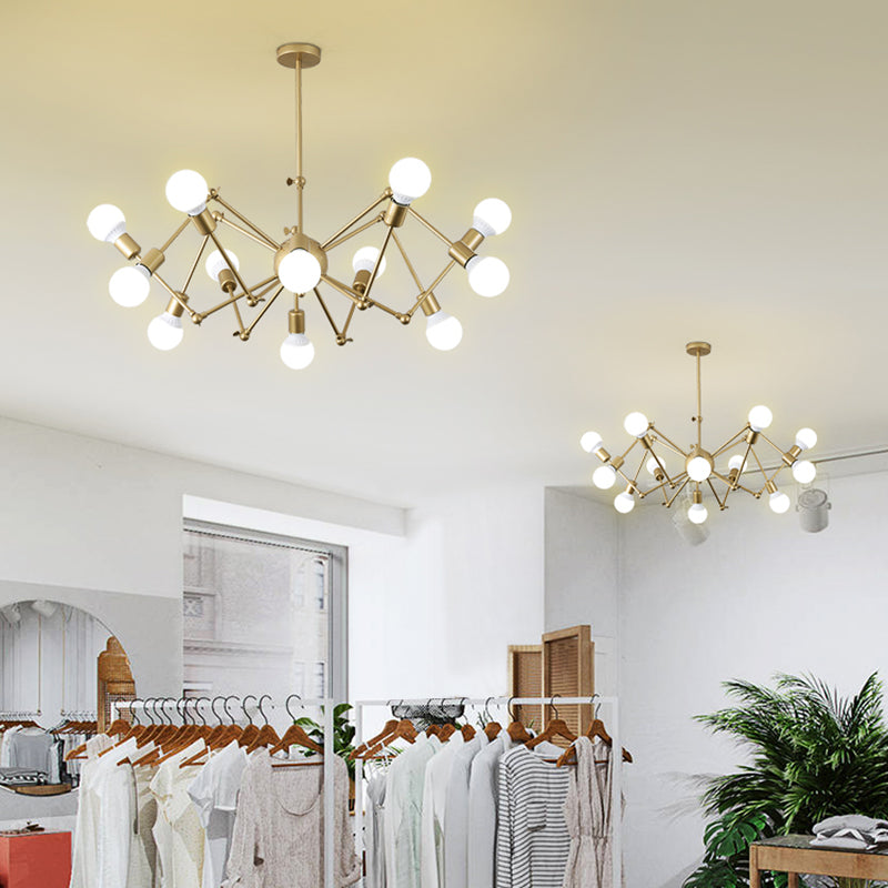 Spider Metal Chandelier Pendant Vêtements de style industriel Store de plafond