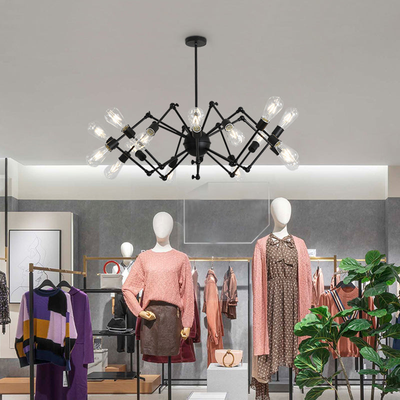 Spider Metal Chandelier Pendant Vêtements de style industriel Store de plafond