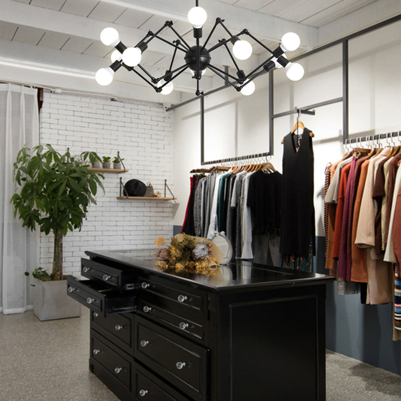 Spider Metal Chandelier Pendant Vêtements de style industriel Store de plafond