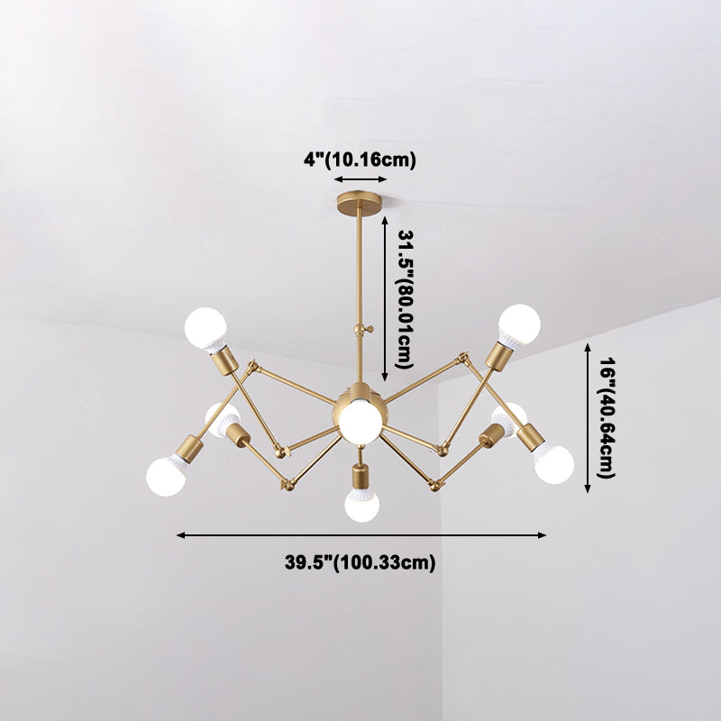 Spider Metal Chandelier Pendant Vêtements de style industriel Store de plafond