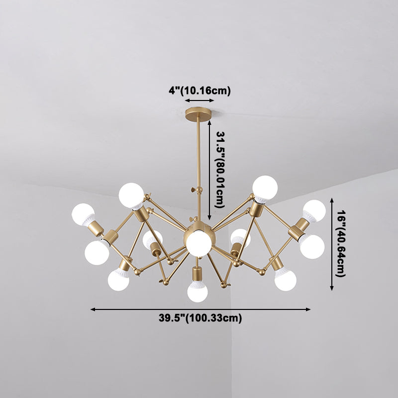 Spider Metal Chandelier Pendant Vêtements de style industriel Store de plafond