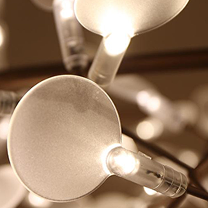 Metal Branch Shape Chandelier Postmodern Fireflies Hanging Lamp for Restaurant