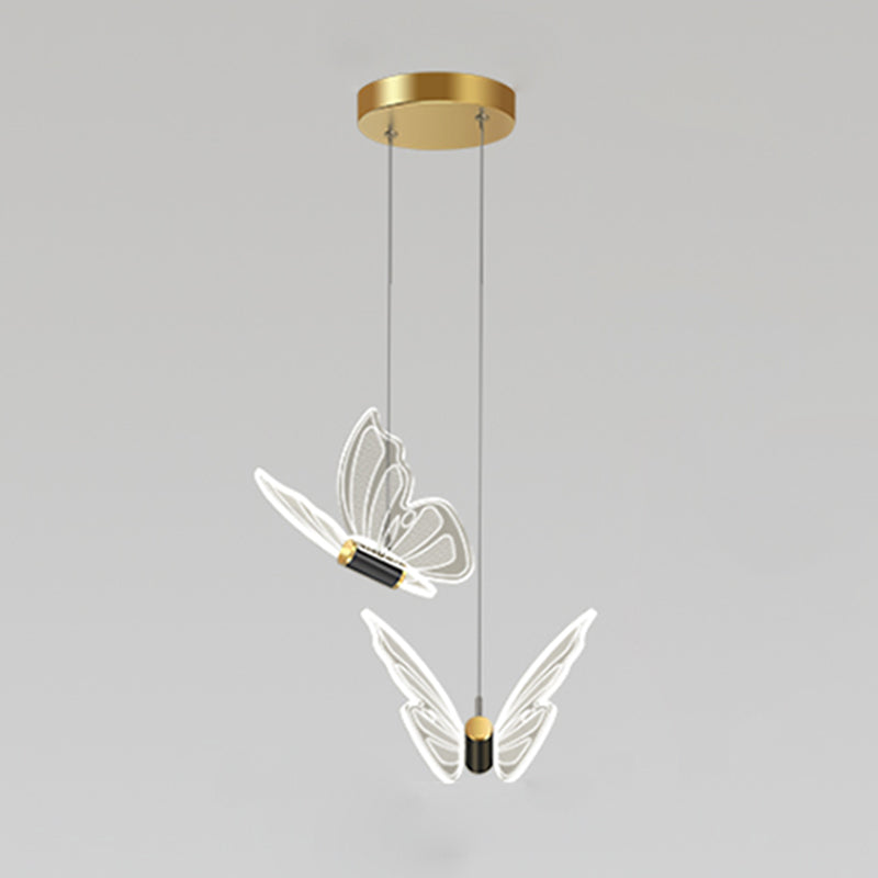 Vlindervormige suspensie hanger eigentijdse hangende hanglampen voor slaapkamer