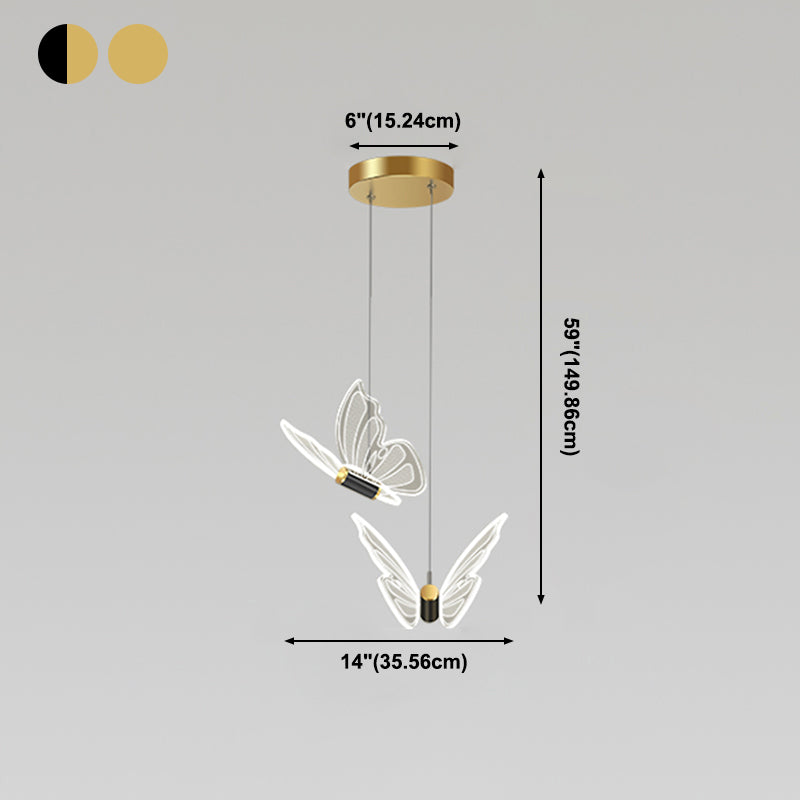 Vlindervormige suspensie hanger eigentijdse hangende hanglampen voor slaapkamer