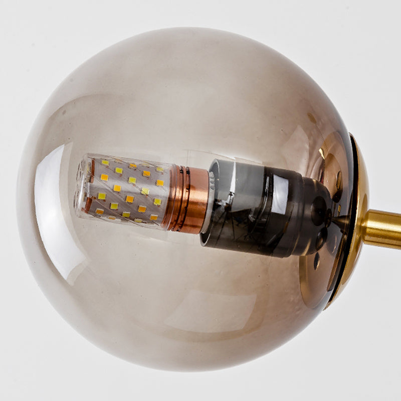 Contemporary Globe Pendant Lights Glass 6 Light Pendant Lighting