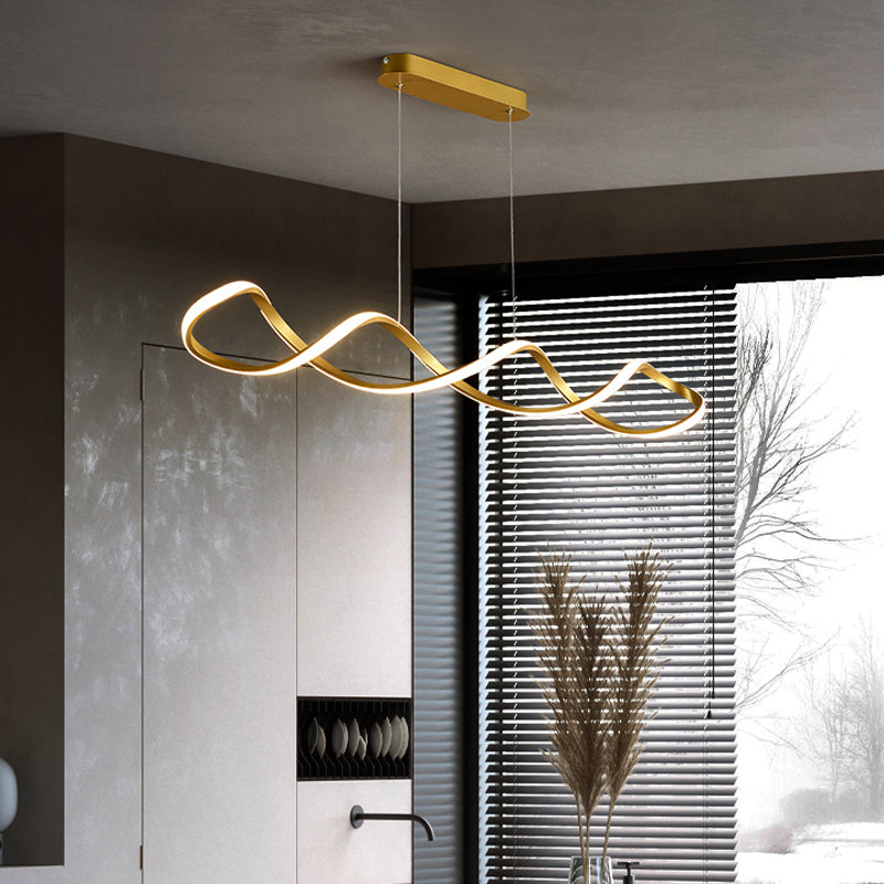 Contemporary Style Linear Island Lighting Metal 1 Light Island Pendant Light