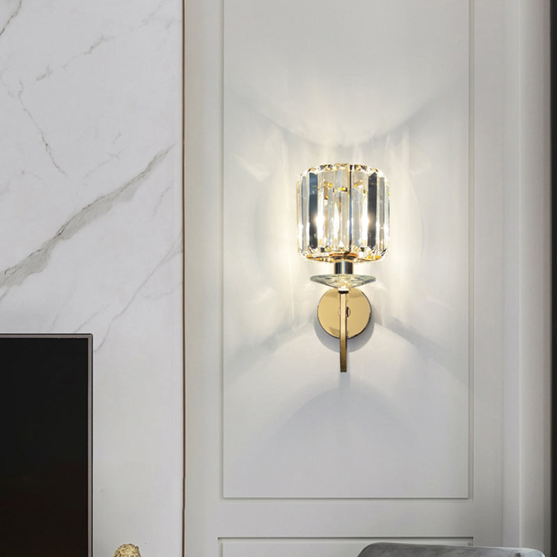 Luces de apliques geométricas de estilo contemporáneo Cristal 1 luces de pared ligeras