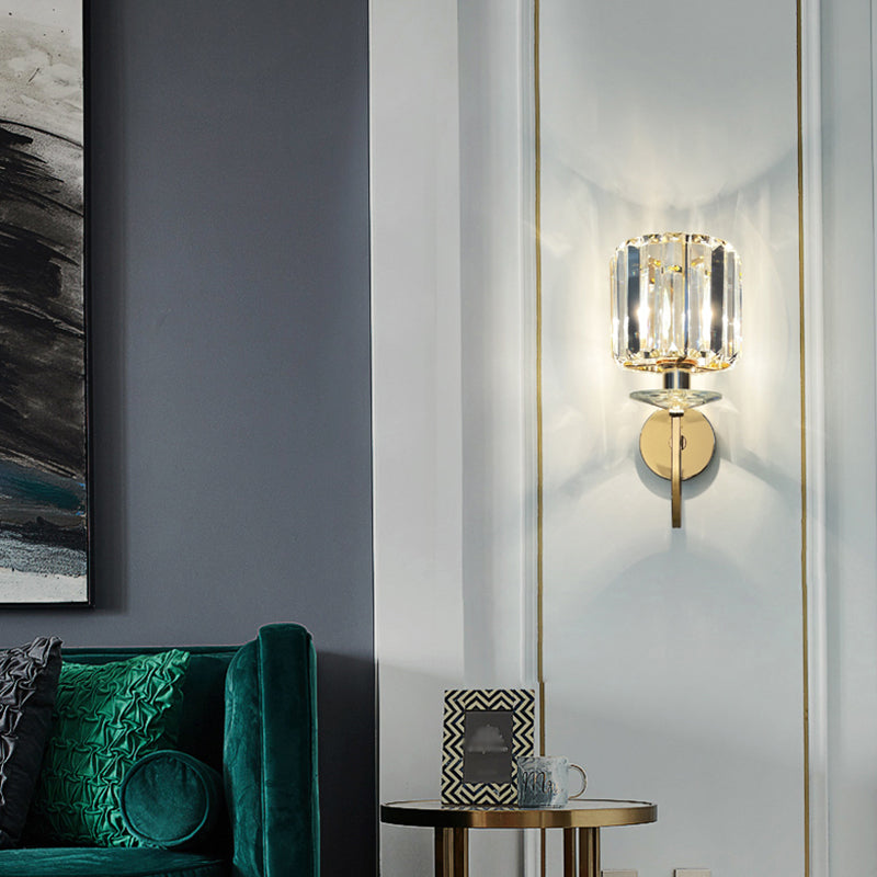 Luces de apliques geométricas de estilo contemporáneo Cristal 1 luces de pared ligeras