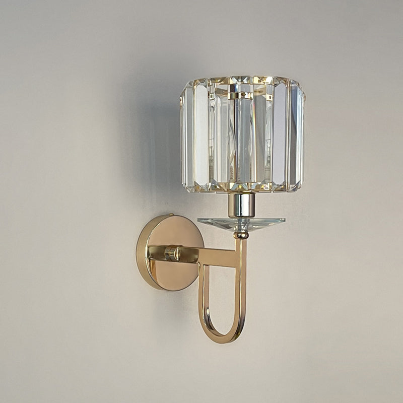 Luces de apliques geométricas de estilo contemporáneo Cristal 1 luces de pared ligeras