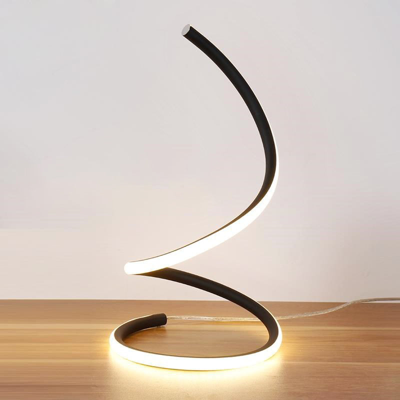 1 lampada da comodino lineare leggero lampade da comodino in metallo contemporaneo per camera da letto