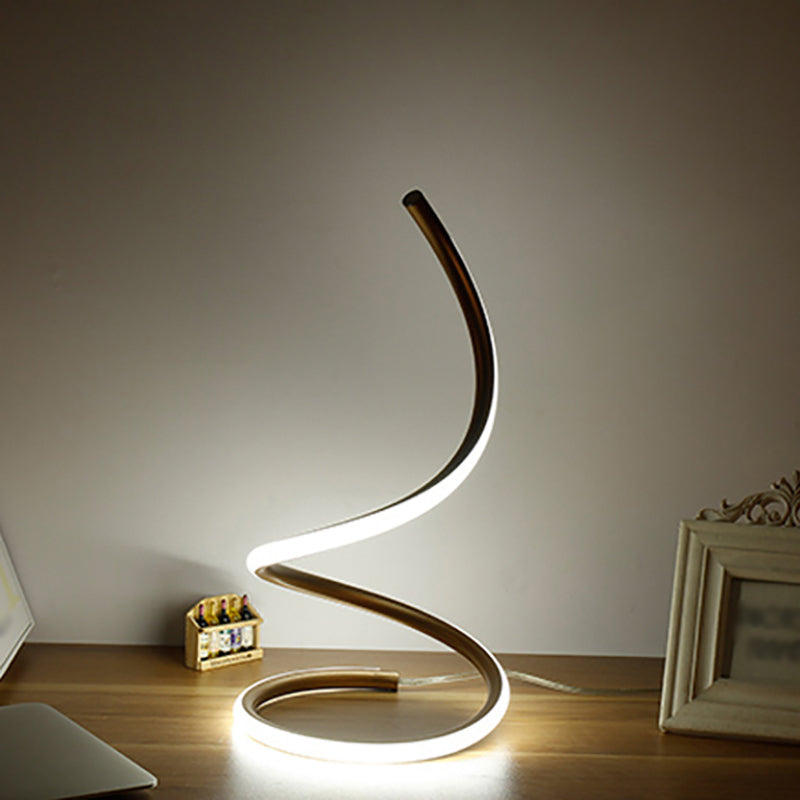 1 lampada da comodino lineare leggero lampade da comodino in metallo contemporaneo per camera da letto