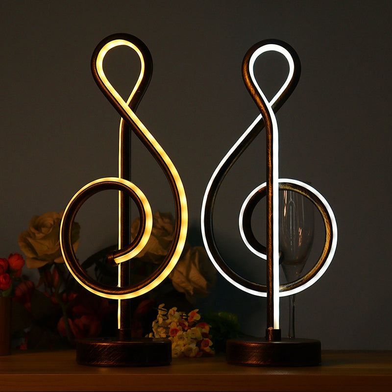 1 lampada da comodino lineare leggero lampade in metallo metallico contemporaneo in nero
