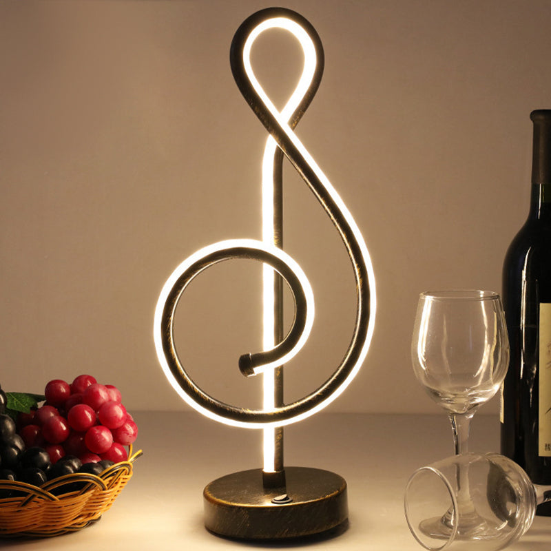 1 lampada da comodino lineare leggero lampade in metallo metallico contemporaneo in nero