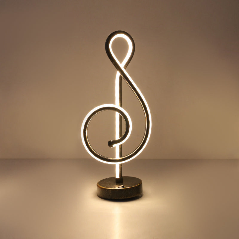 1 lampada da comodino lineare leggero lampade in metallo metallico contemporaneo in nero