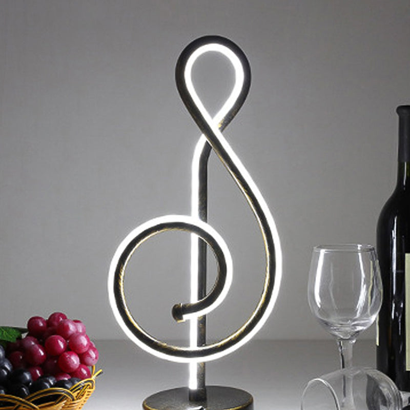 1 lampada da comodino lineare leggero lampade in metallo metallico contemporaneo in nero