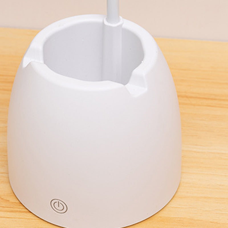 Lampada da tavolo moderna con porto USB a 1 luccio di plastica circolare luce per dormitorio