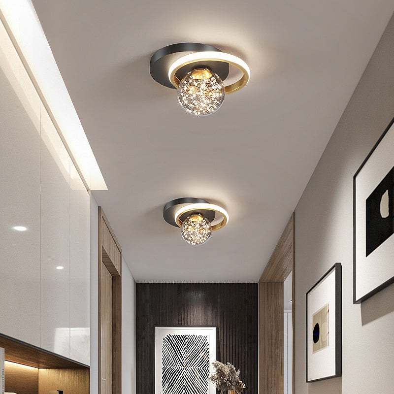 Modern Flush Mount Lamp 2 Heads Gypsophila LED Ceiling Light for Bedroom