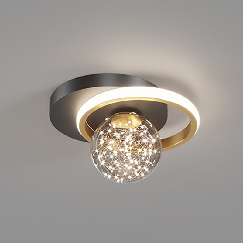 Modern Flush Mount Lamp 2 Heads Gypsophila LED Ceiling Light for Bedroom