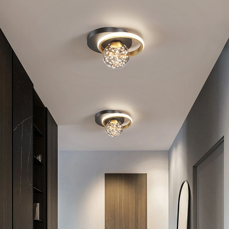 Modern Flush Mount Lamp 2 Heads Gypsophila LED Ceiling Light for Bedroom