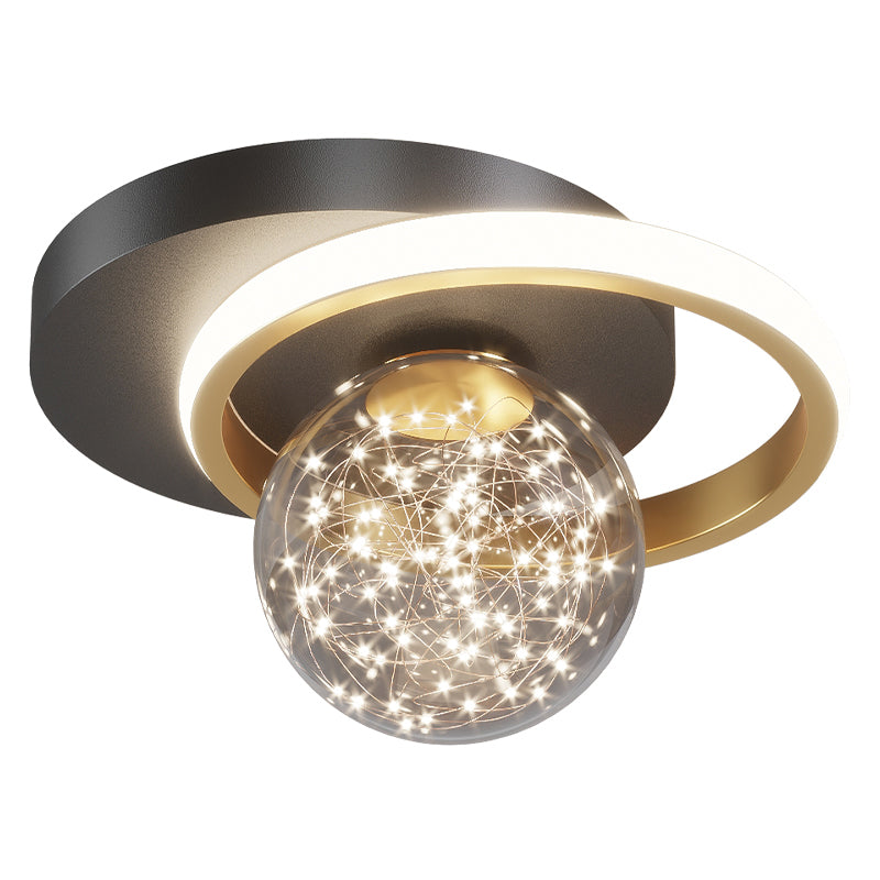 Modern Flush Mount Lamp 2 Heads Gypsophila LED Ceiling Light for Bedroom