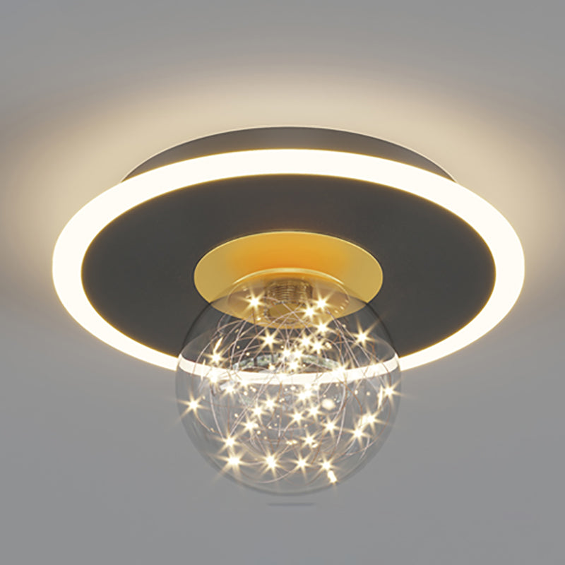Modern Flush Mount Lamp 2 Heads Gypsophila LED Ceiling Light for Bedroom