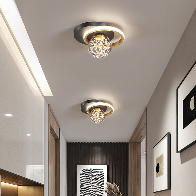Modern Flush Mount Lamp 2 Heads Gypsophila LED Ceiling Light for Bedroom