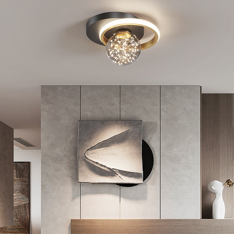 Modern Flush Mount Lamp 2 Heads Gypsophila LED Ceiling Light for Bedroom