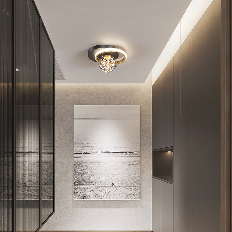 Modern Flush Mount Lamp 2 Heads Gypsophila LED Ceiling Light for Bedroom