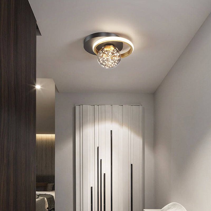 Modern Flush Mount Lamp 2 Heads Gypsophila LED Ceiling Light for Bedroom