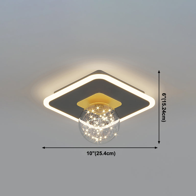 Modern Flush Mount Lamp 2 Heads Gypsophila LED Ceiling Light for Bedroom