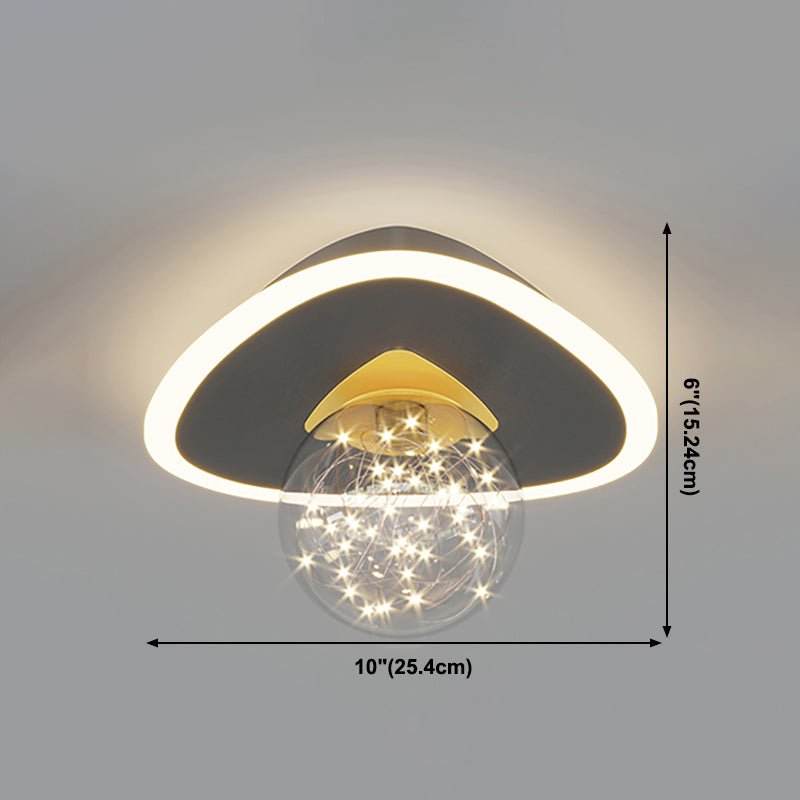 Modern Flush Mount Lamp 2 Heads Gypsophila LED Ceiling Light for Bedroom