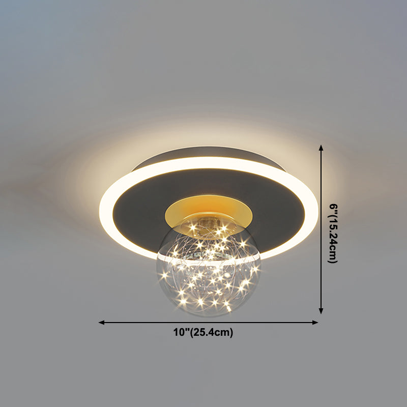 Modern Flush Mount Lamp 2 Heads Gypsophila LED Ceiling Light for Bedroom