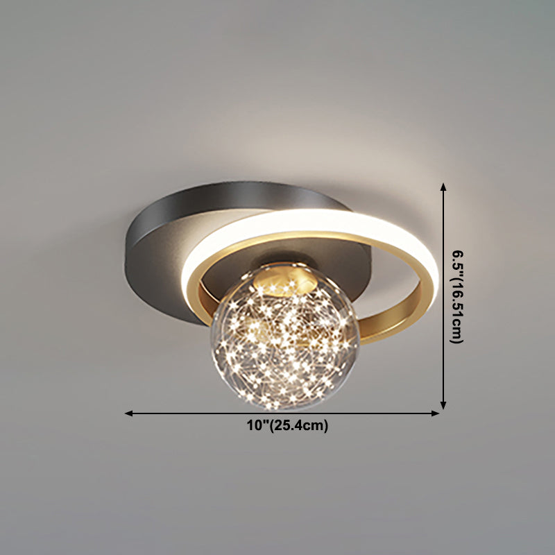 Modern Flush Mount Lamp 2 Heads Gypsophila LED Ceiling Light for Bedroom