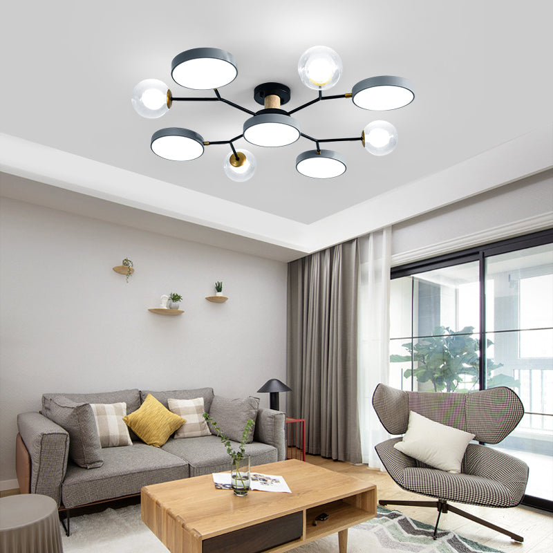 Modern Style Starburst Ceiling Light Creative Flush Mount Light for Bedroom Drawing Room