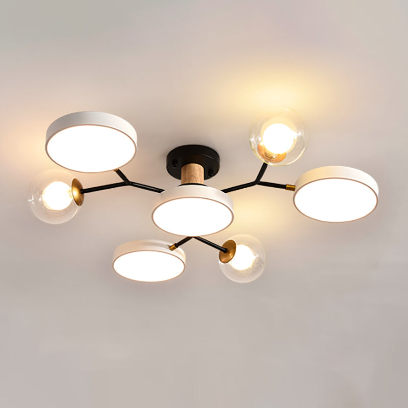 Modern Style Starburst Ceiling Light Creative Flush Mount Light for Bedroom Drawing Room
