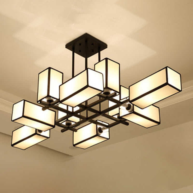 Minimalist Sputnik Hanging Lamp Fabric Chandelier Lighting for Living Room