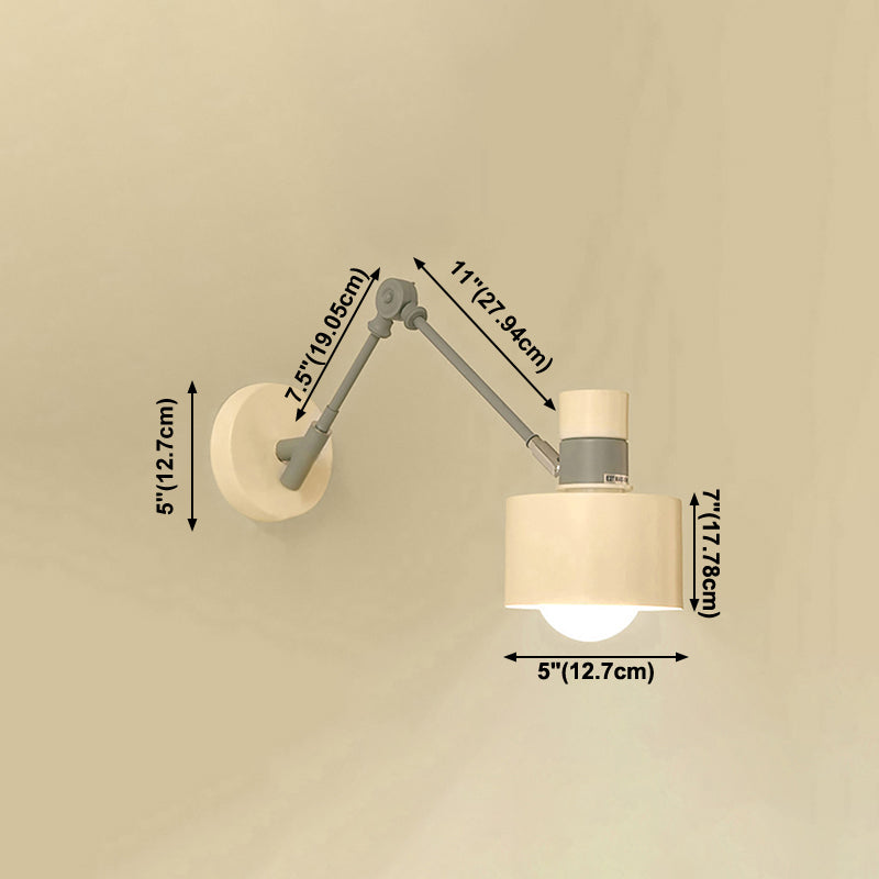 Sala de estar una cabeza una pared de pared de metal y madera de pared ajustable de pared lámpara de luz de pared