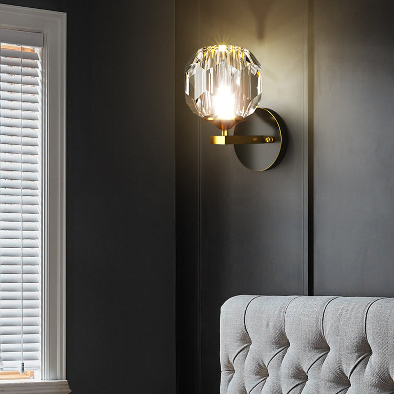 Lámpara de pared de la sala de estar de la sala del aplastador de cristal posmoderna