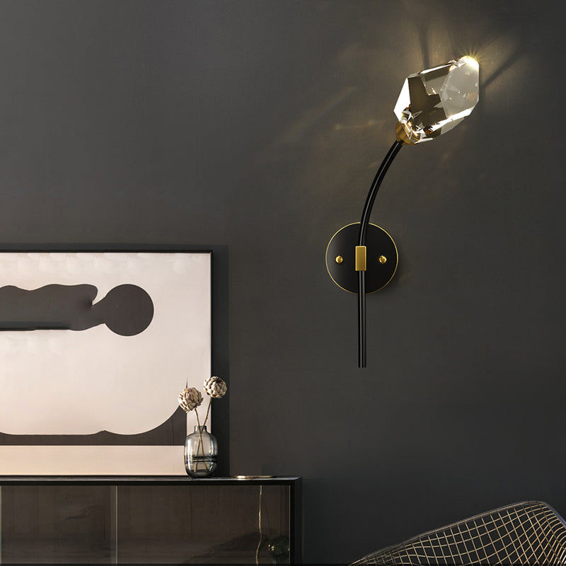 Lámpara de pared de la sala de estar de la sala del aplastador de cristal posmoderna