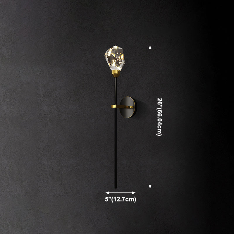 Lámpara de pared de la sala de estar de la sala del aplastador de cristal posmoderna