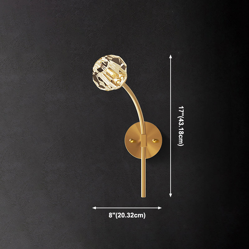 Lámpara de pared de la sala de estar de la sala del aplastador de cristal posmoderna