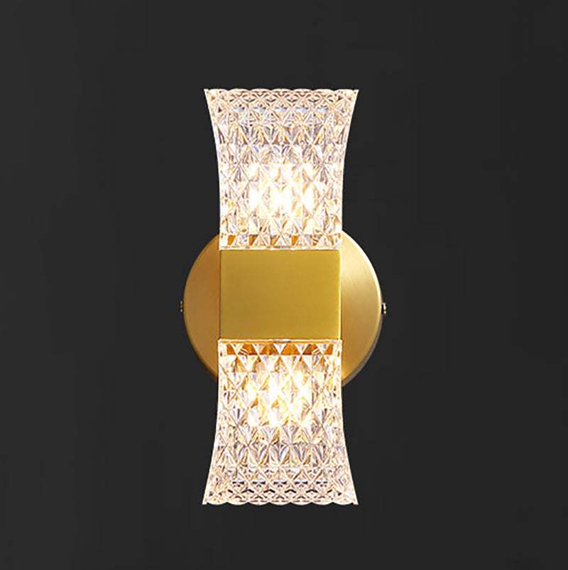 Gold Mur Sconce Postmodern Crystal Murd Murd Lightture pour le salon