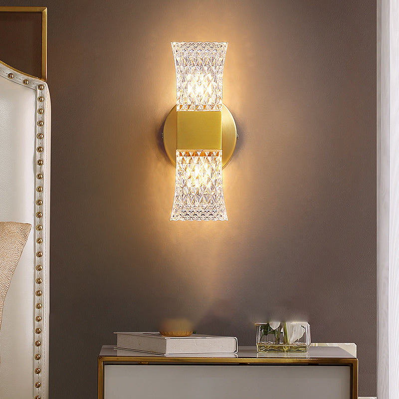 Gold Mur Sconce Postmodern Crystal Murd Murd Lightture pour le salon