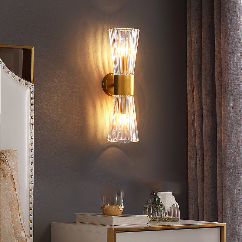 Gold Mur Sconce Postmodern Crystal Murd Murd Lightture pour le salon