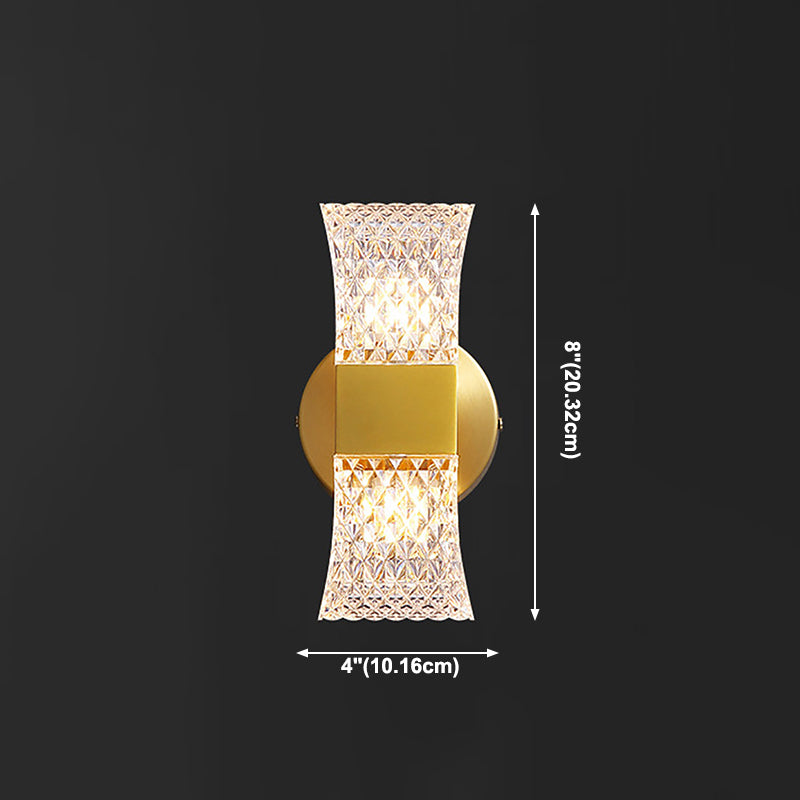Gold Mur Sconce Postmodern Crystal Murd Murd Lightture pour le salon