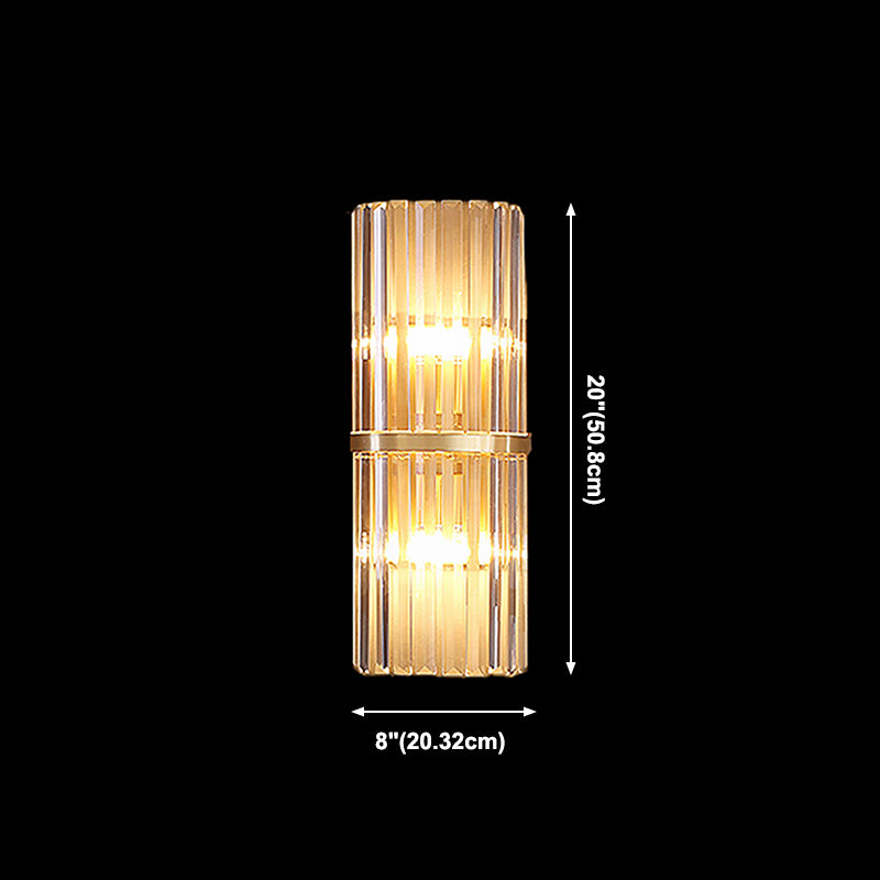 Gold Mur Sconce Postmodern Crystal Murd Murd Lightture pour le salon