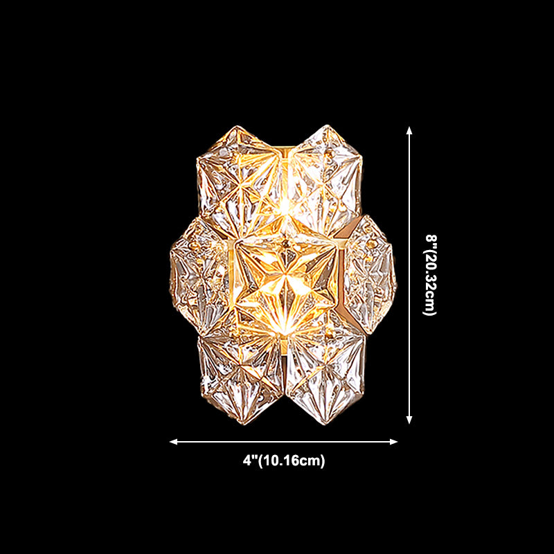Gold Mur Sconce Postmodern Crystal Murd Murd Lightture pour le salon