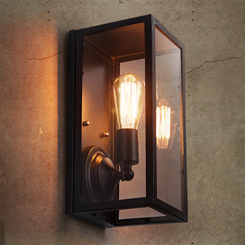 Apparecchiatura di applique da parete industriale con tonalità di vetro per soggiorno camera da letto